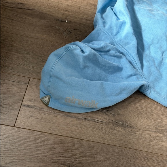 Y2K Airwalk Faded Blue Vintage Oversized XL Zip-up Hoodie Skater - Picture 11 of 11